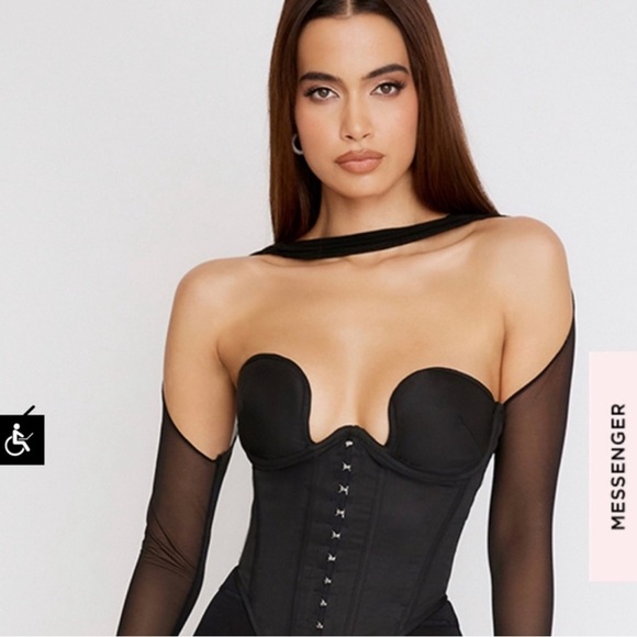 HOUE OF CB MINA CORSET BLACK SIZE LARGE - Picture 2 of 3